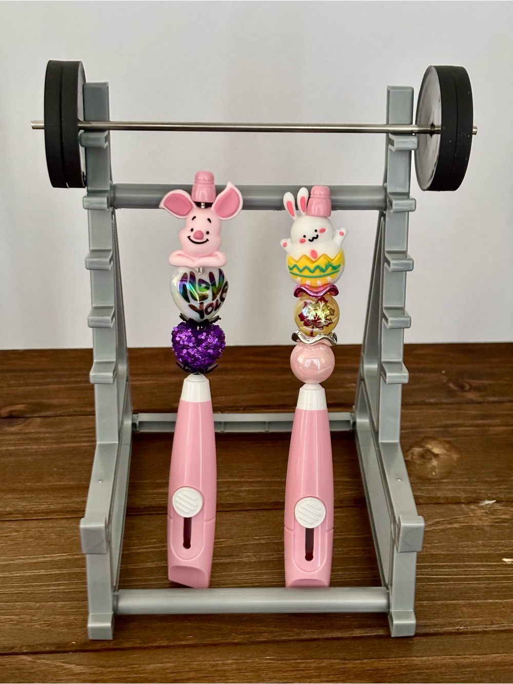 2 PC Cardboard Cutter White Easter Bunny & Pink Pig